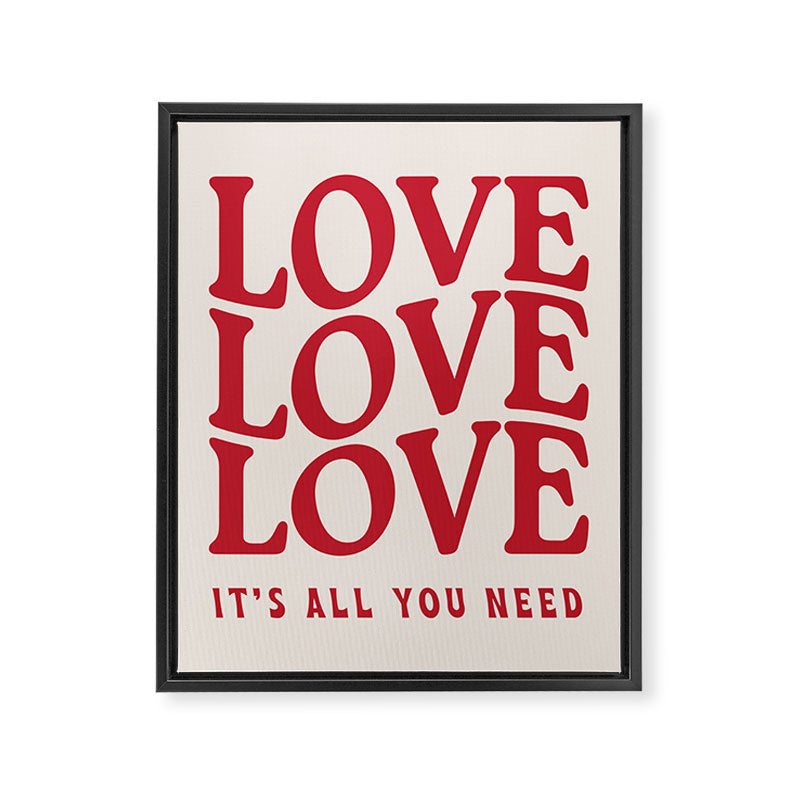 Love Love Love Framed Canvas Print Gallery Image 8
