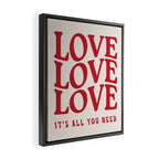 Love Love Love Framed Canvas Print Gallery Image 2