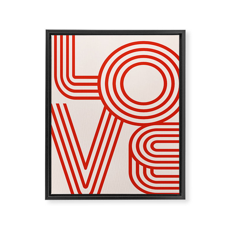 Love Typography Framed Canvas Print Gallery Image 6