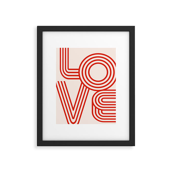 Love Typography Framed Art Print Gallery Image 1