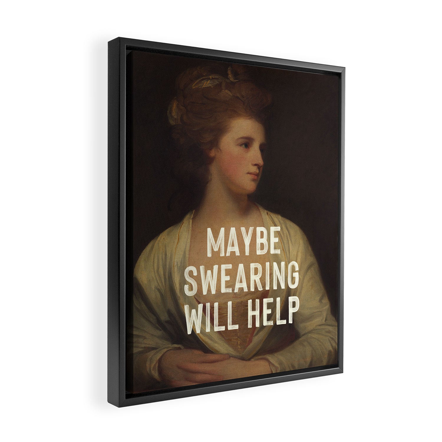 Maybe Swearing Will Help Framed Canvas Print Gallery Image 2