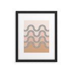 Mid Century Waves - Blush Pink Framed Art Print Gallery Image 6