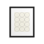 Minimalist Dotted Circles in Black and White Framed Art Print Gallery Image 5