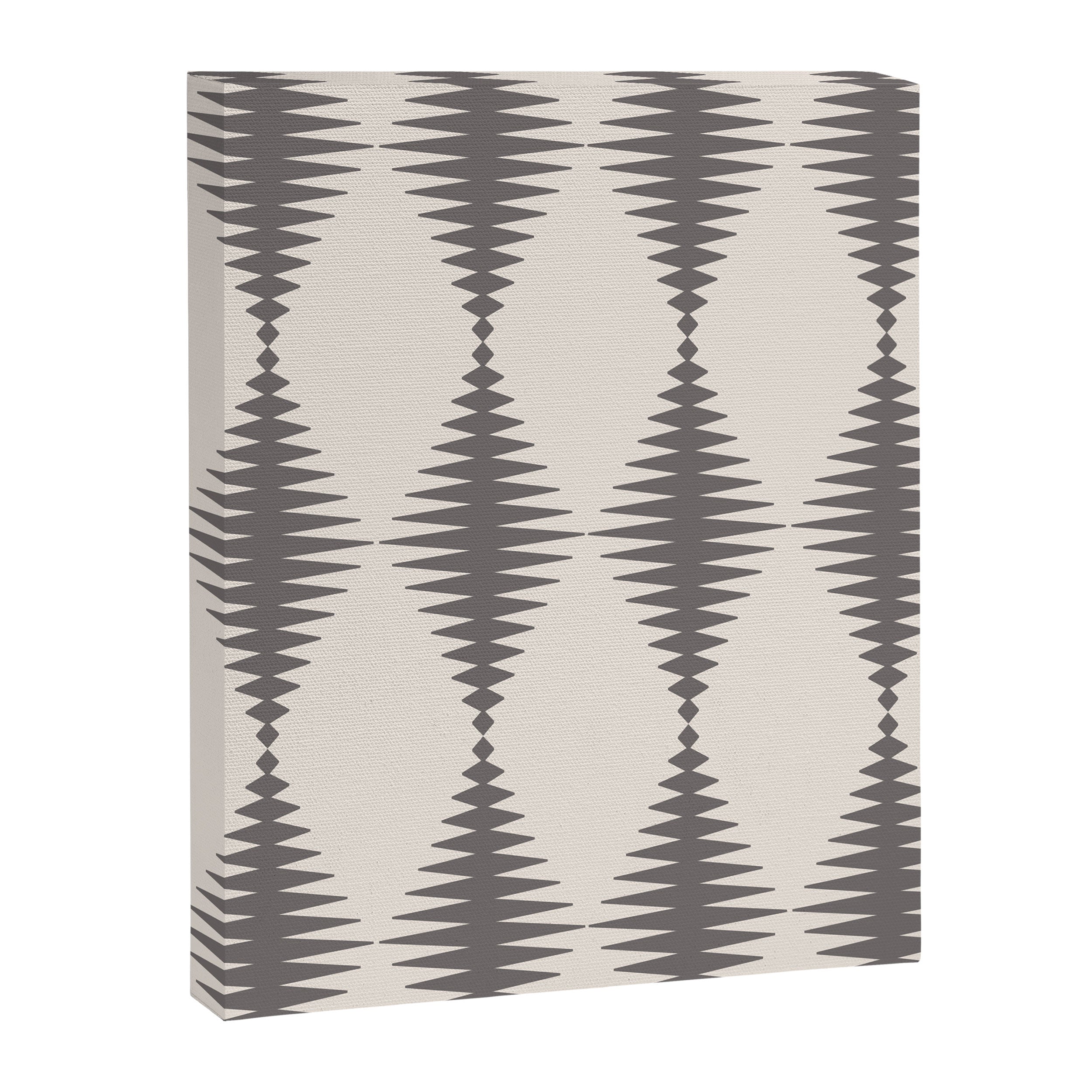 Modern Harlequin Pattern - Gray and Beige Canvas Print Gallery Image 8