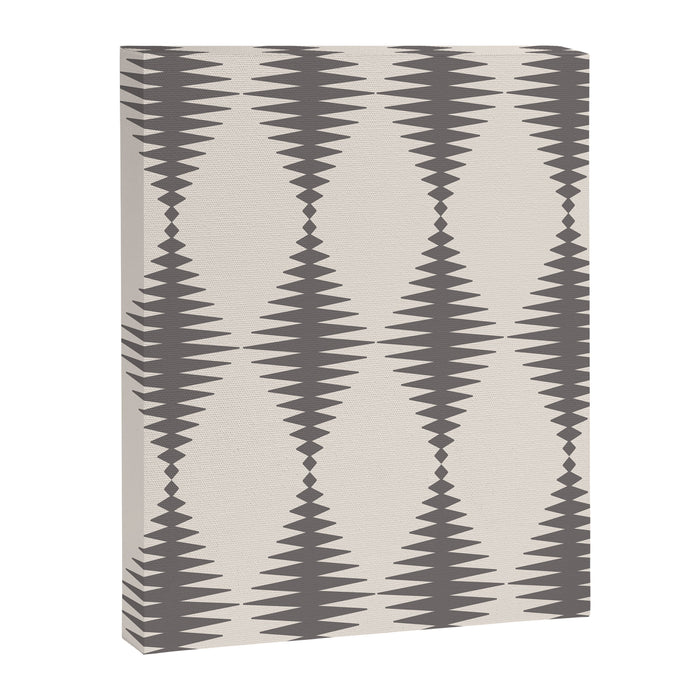 Modern Harlequin Pattern - Gray and Beige Canvas Print Gallery Image 1