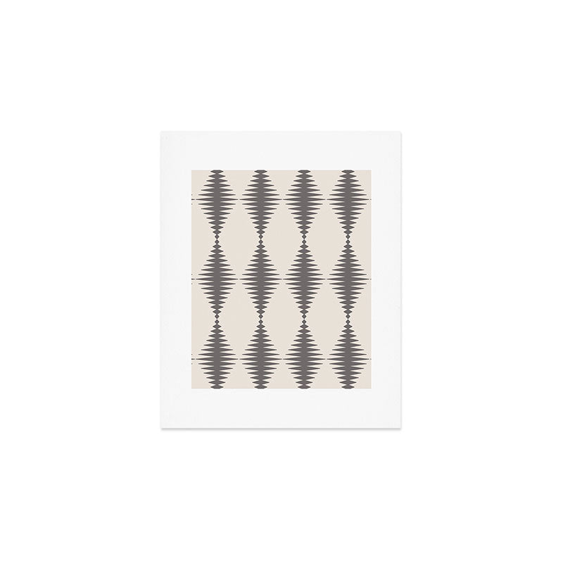 Modern Harlequin Pattern - Gray and Beige Art Print Gallery Image 1