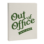 Out of Office - Retro Typography in Green Canvas Print Gallery Image 6