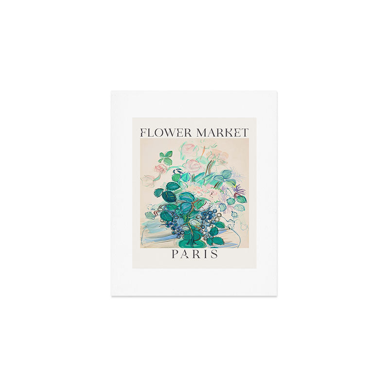 Paris Flower Market Art Print Gallery Image 1