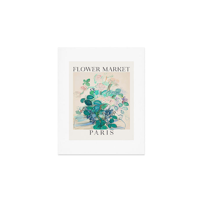 Paris Flower Market Art Print Gallery Image 1