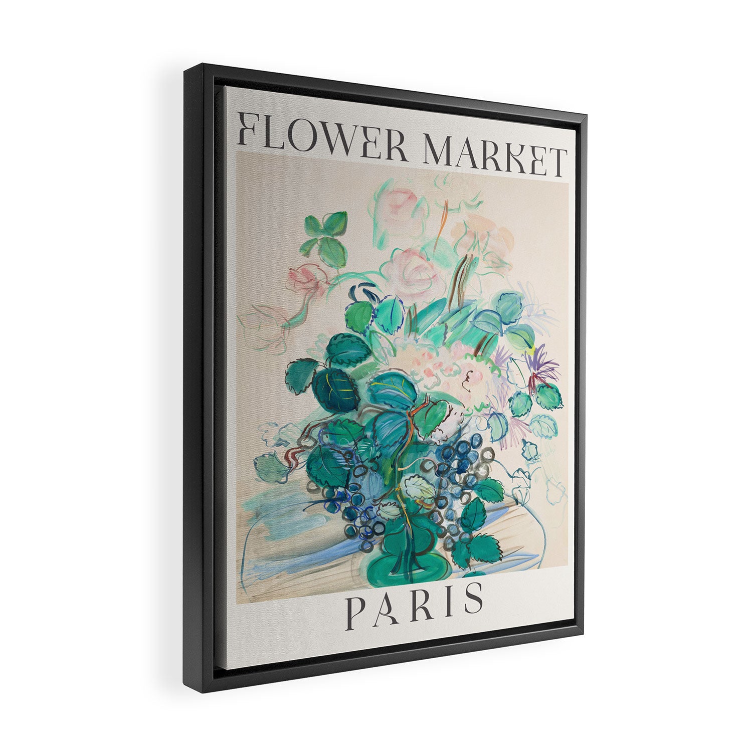 Paris Flower Market Framed Canvas Print Gallery Image 2