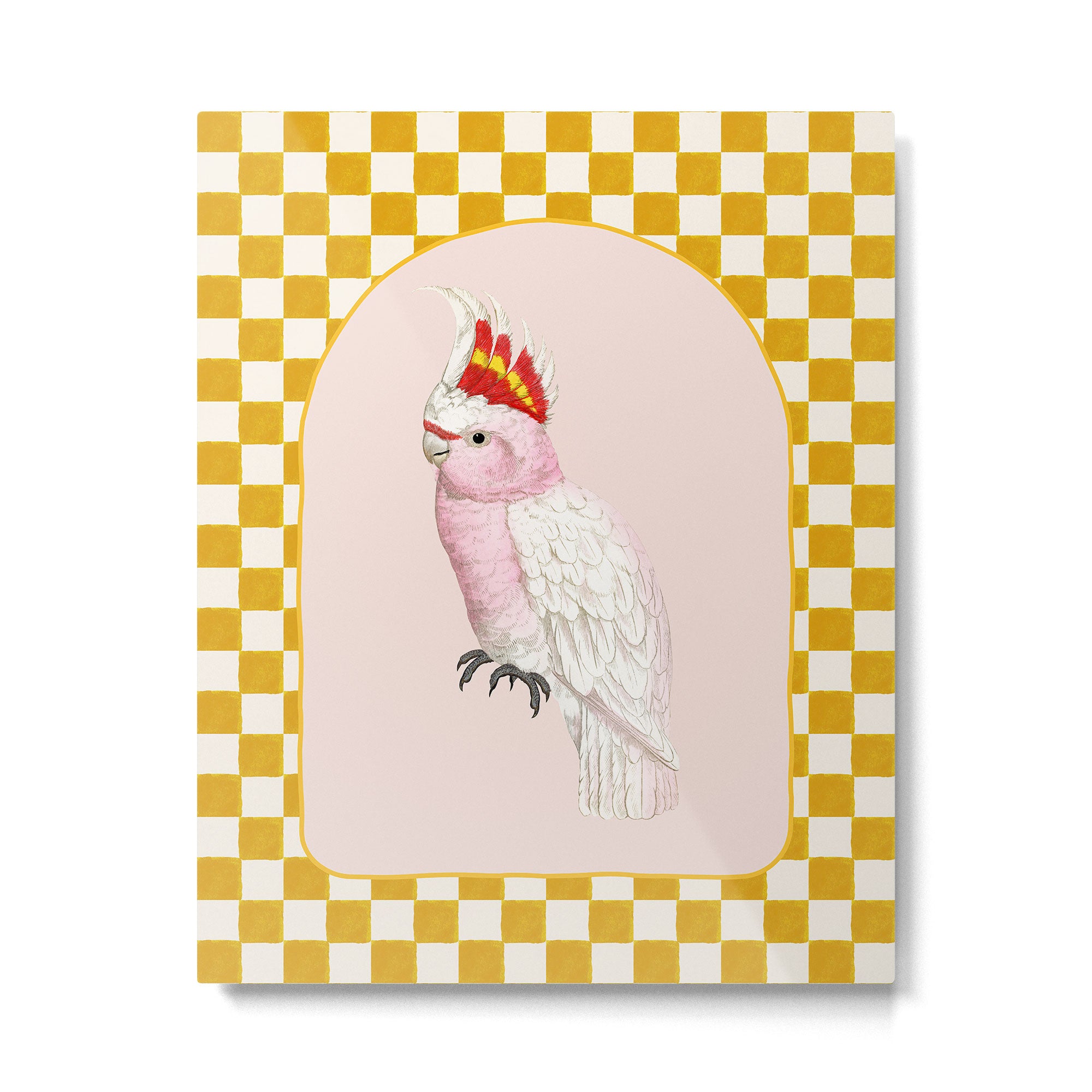 Pink Cockatoo Metal Print Gallery Image 4