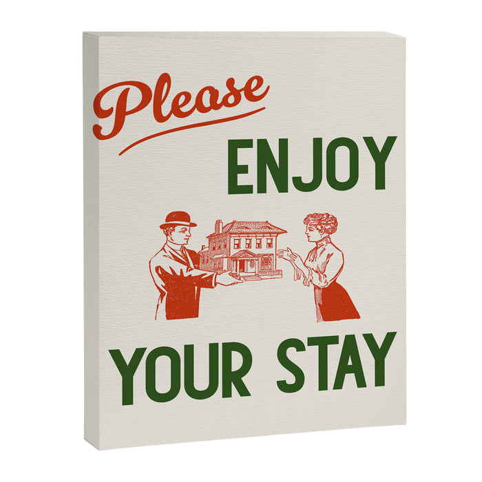 Please Enjoy Your Stay Canvas Print Gallery Image 1