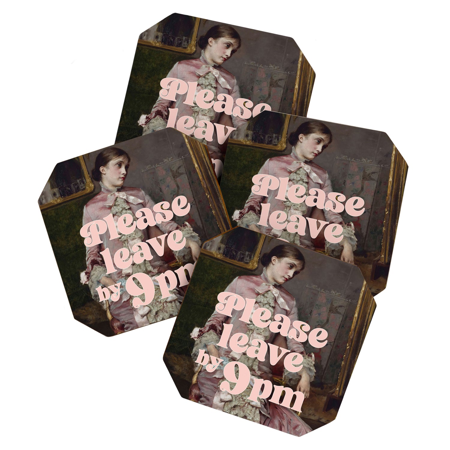 Please Leave By 9 PM Coaster Gallery Image 1