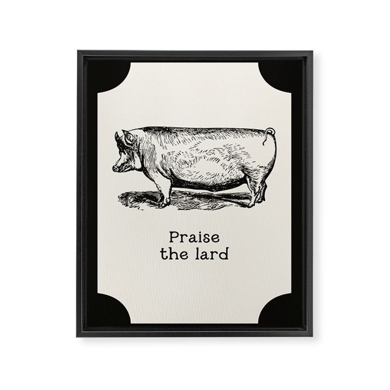 Praise the Lard Framed Canvas Print Gallery Image 6