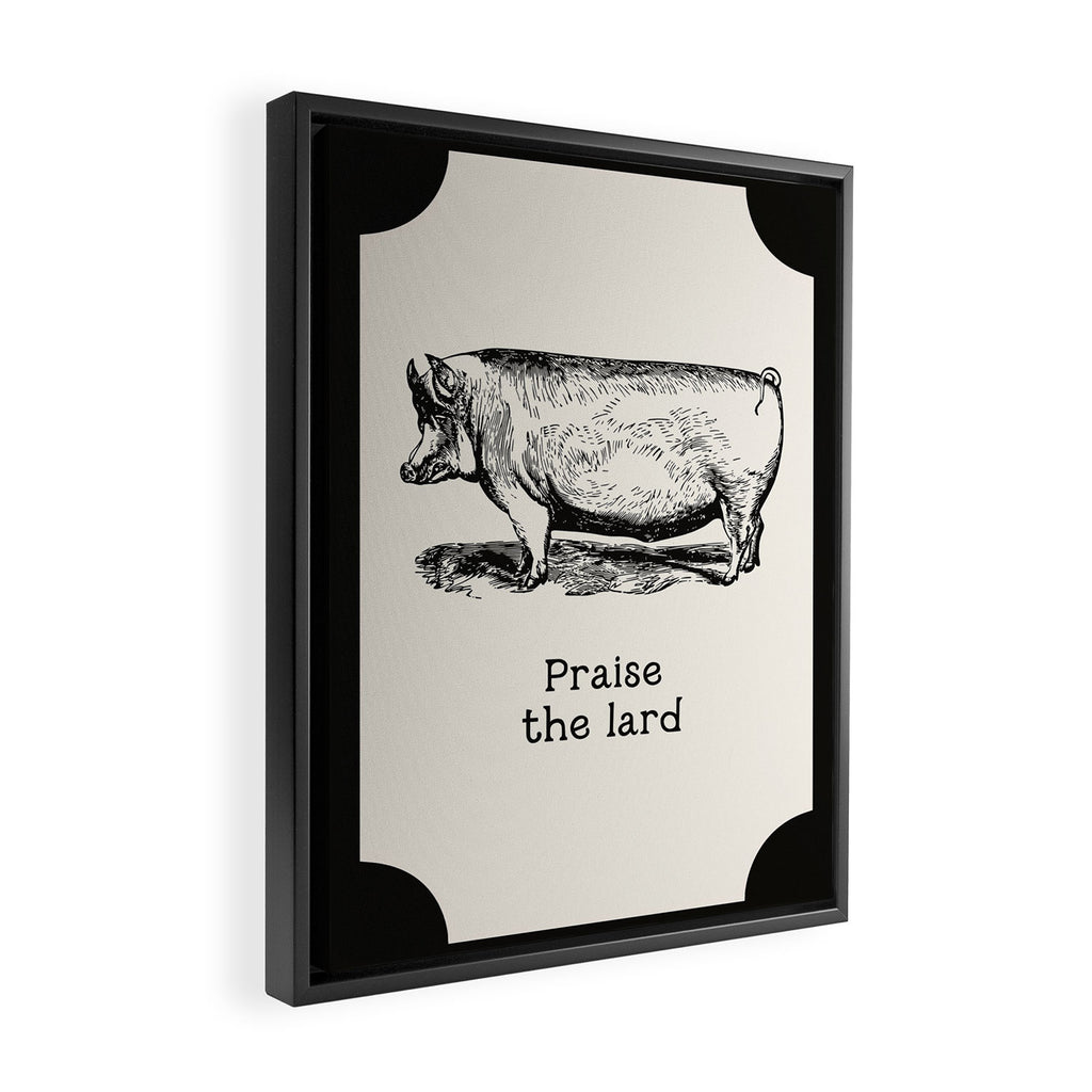 Praise the Lard Framed Canvas Print Gallery Image 2