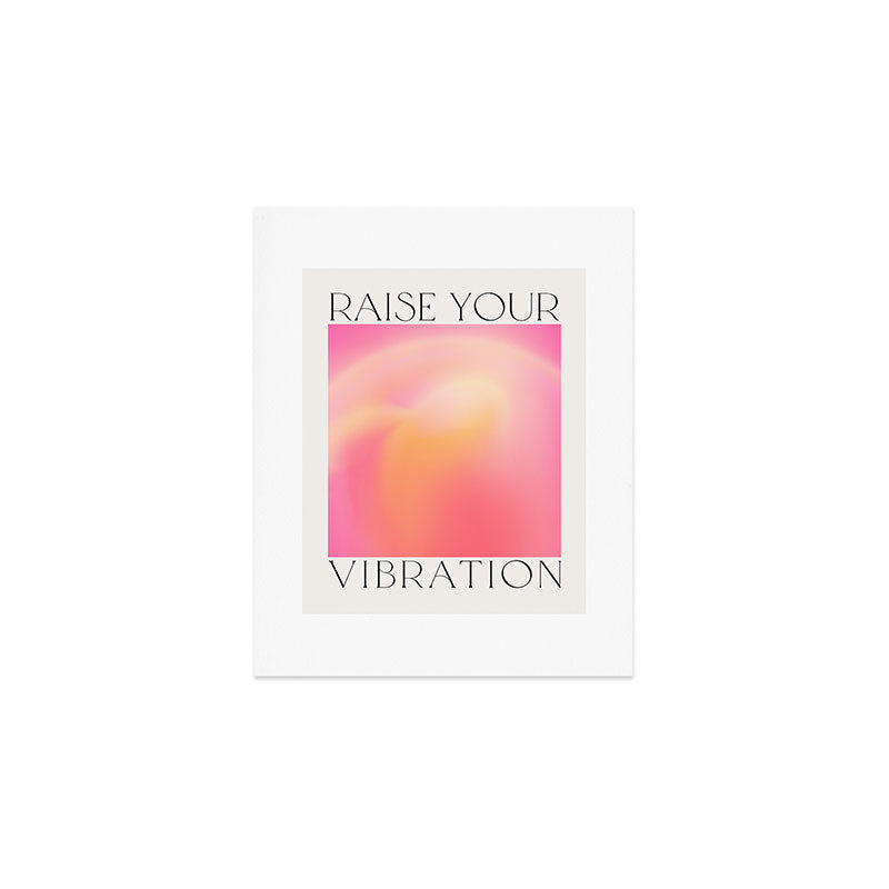 Raise Your Vibration - Pastels Aura Pink Gradient Art Print Gallery Image 1
