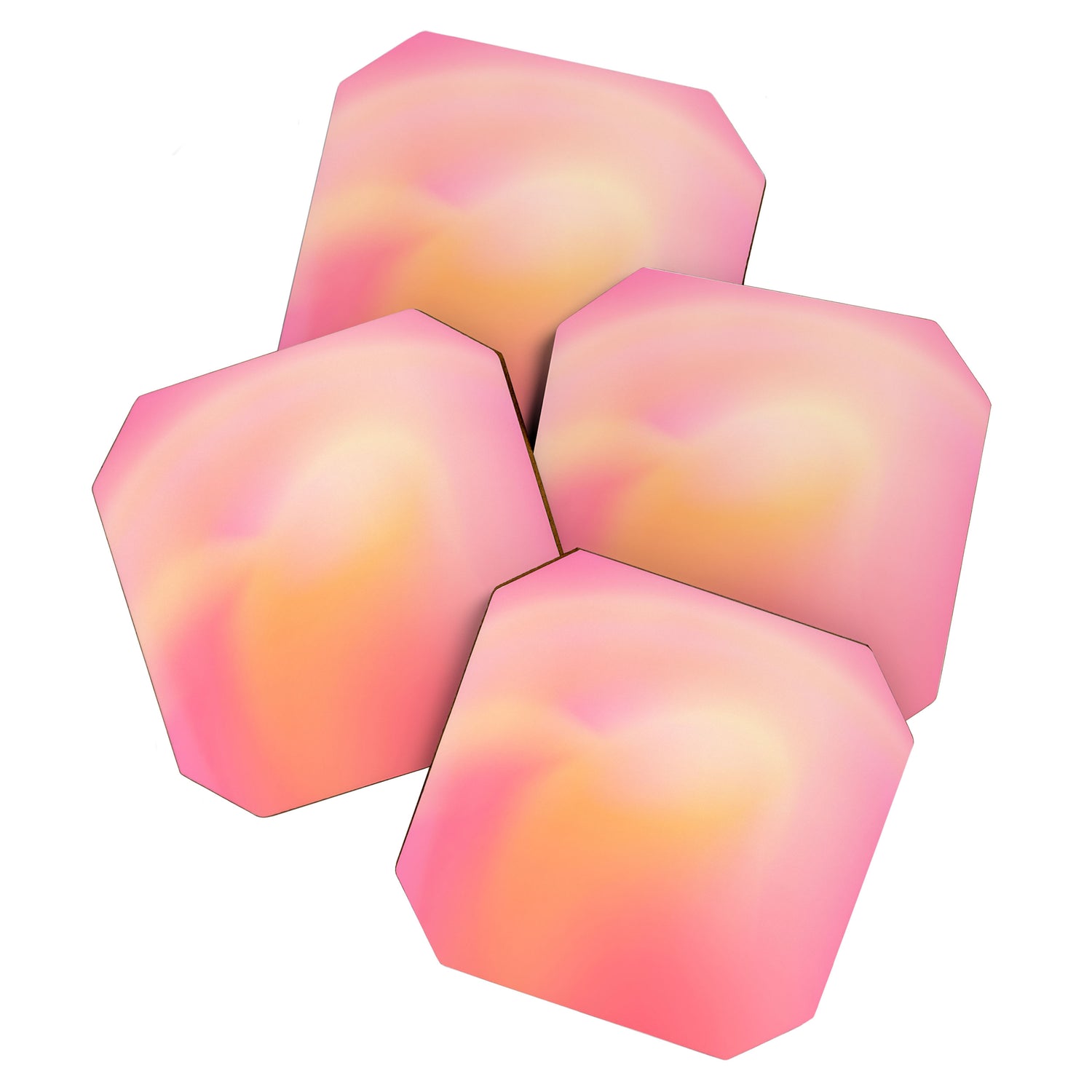 Raise Your Vibration - Pastels Aura Pink Gradient Coaster Gallery Image 1
