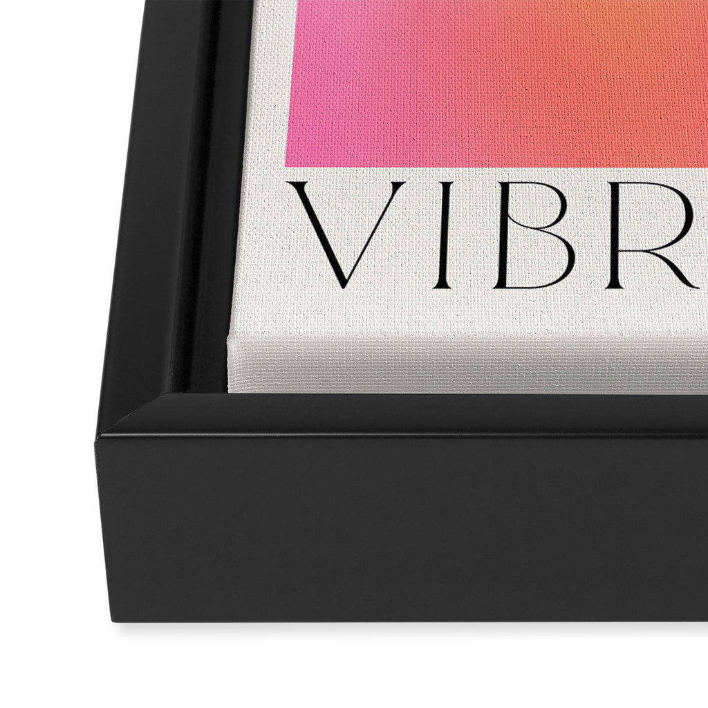 Raise Your Vibration - Pastels Aura Pink Gradient Framed Canvas Print Gallery Image 3