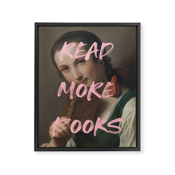 Read More Books Framed Canvas Print Gallery Image 1
