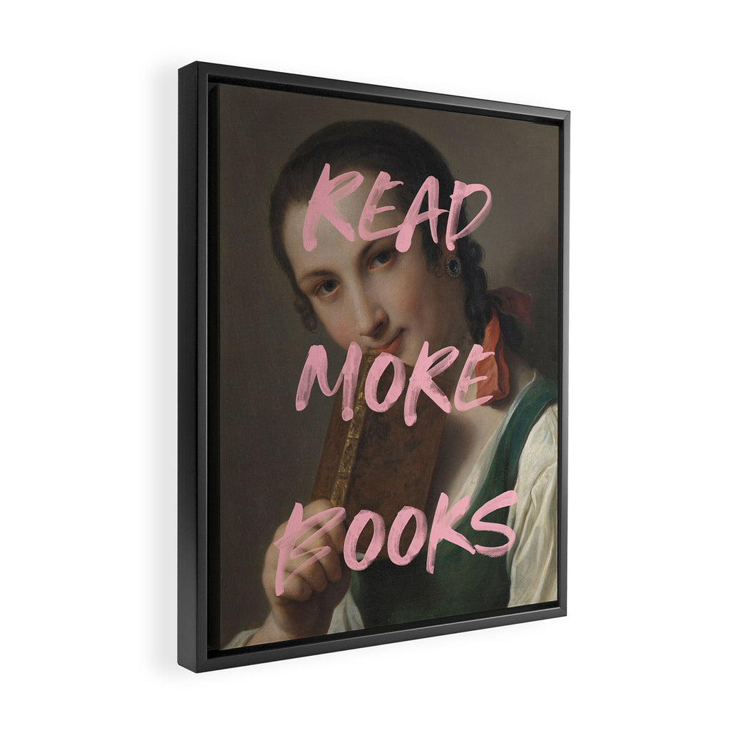 Read More Books Framed Canvas Print Gallery Image 2