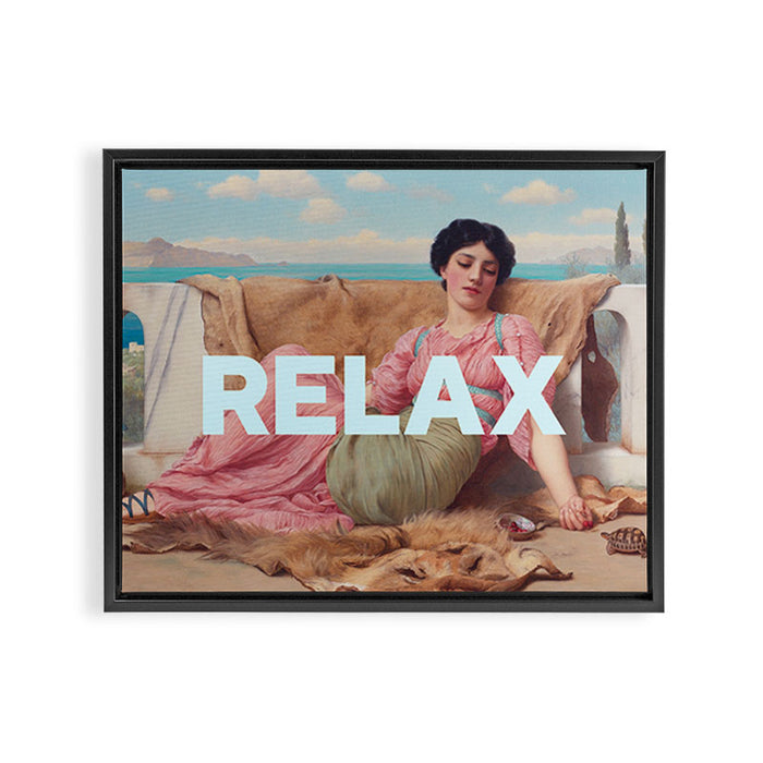 Relax Framed Canvas Print Gallery Image 1