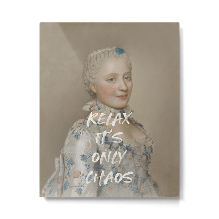 Relax It's Only Chaos Metal Print Gallery Image 1