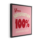 Satisfaction Guaranteed - Pink and Red Framed Canvas Print Gallery Image 2