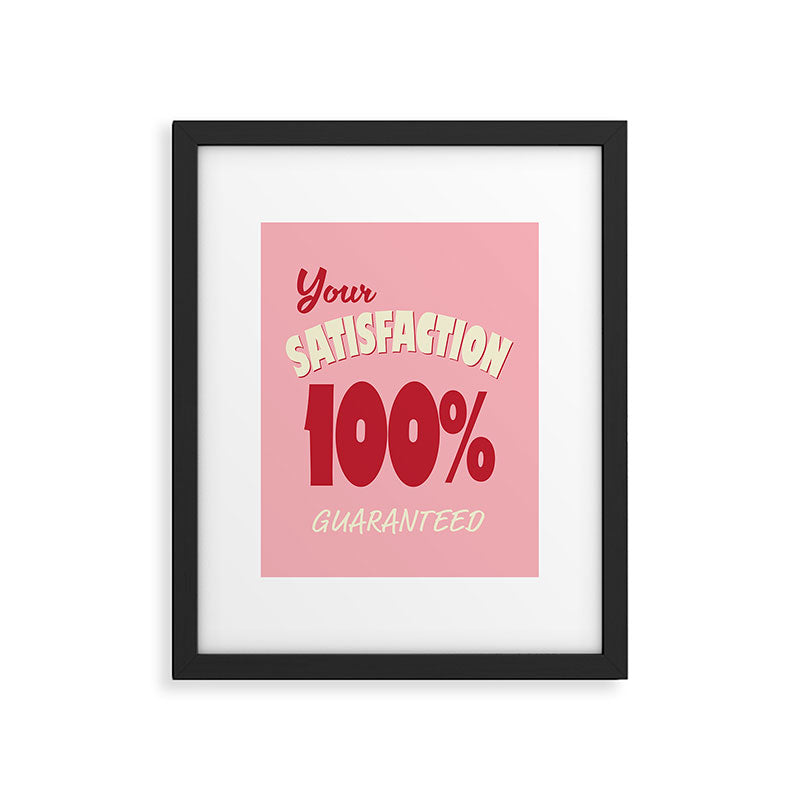 Satisfaction Guaranteed - Pink and Red Framed Art Print Gallery Image 6