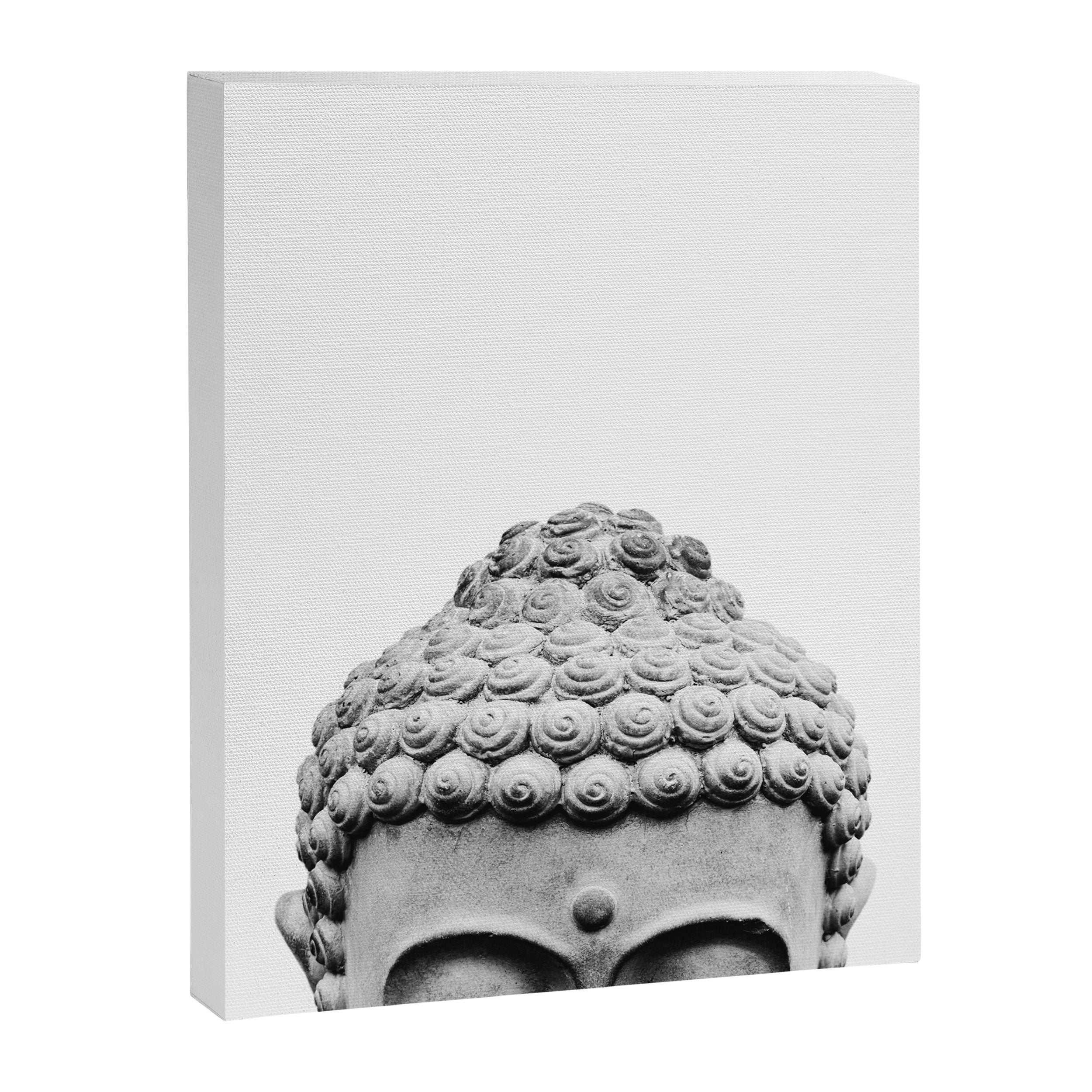 Shy Buddha - Black and White Photography Canvas Print Gallery Image 6