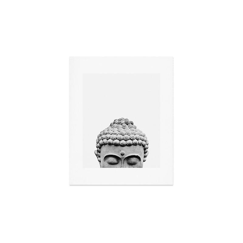 Shy Buddha - Black and White Photography Art Print Gallery Image 1