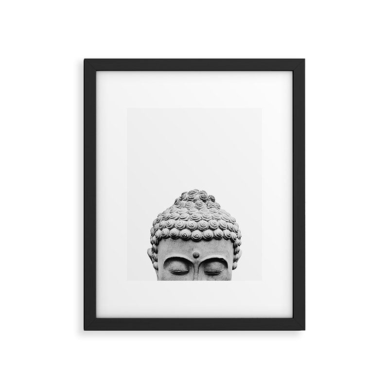 Shy Buddha - Black and White Photography Framed Art Print Gallery Image 5