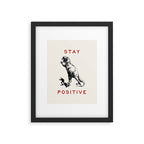 Stay Positive - Fun Dinosaur Framed Art Print Gallery Image 5