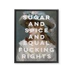 Sugar and Spice and Equal Fucking Rights - Feminist Framed Canvas Print Gallery Image 6