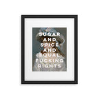 Sugar and Spice and Equal Fucking Rights - Feminist Framed Art Print Gallery Image 4