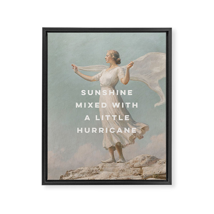 Sunshine Mixed With a Little Hurricane, Feminist Framed Canvas Print Gallery Image 1