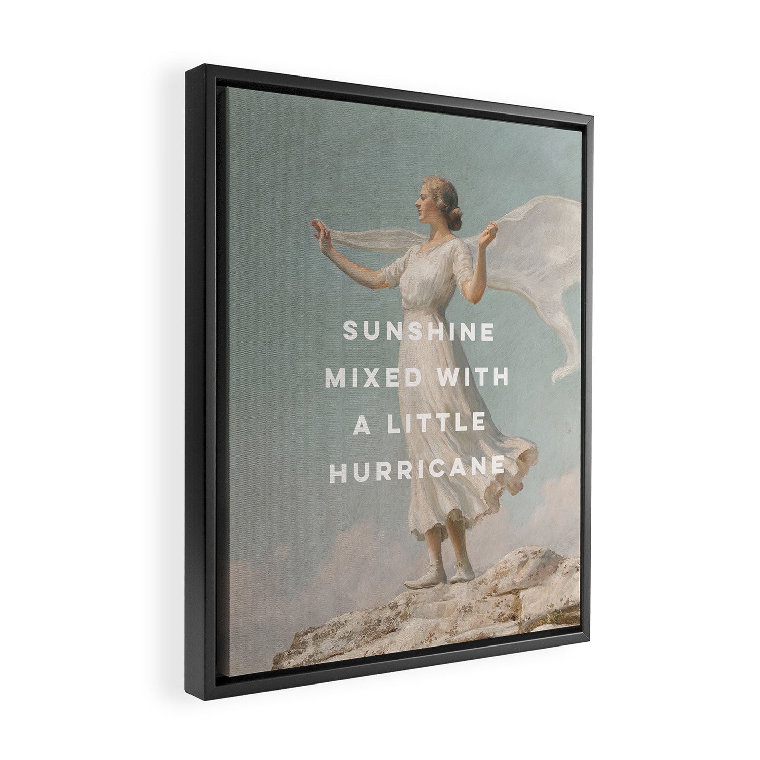 Sunshine Mixed With a Little Hurricane, Feminist Framed Canvas Print Gallery Image 2