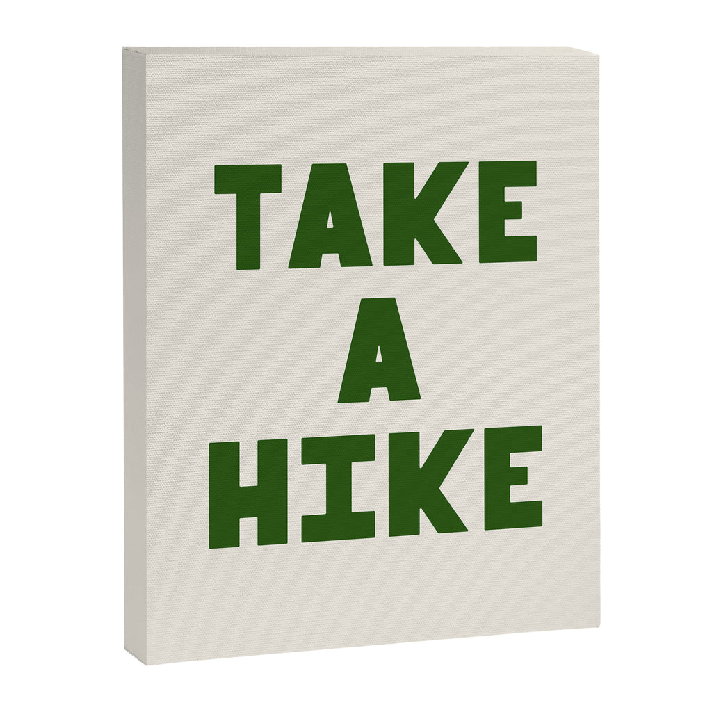 Take a Hike in Green and Beige Canvas Print Gallery Image 3