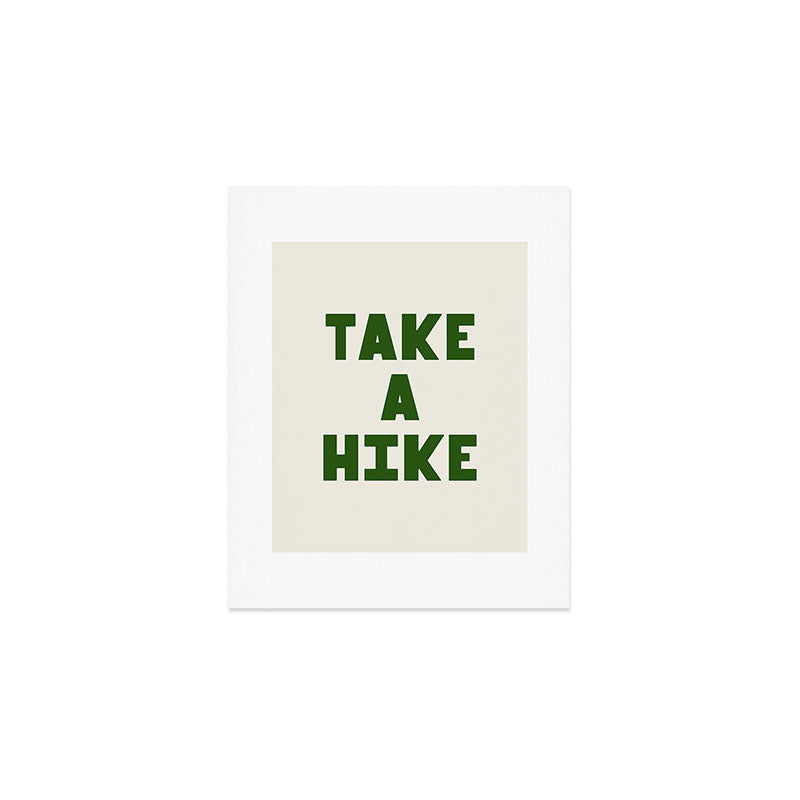 Take a Hike in Green and Beige Art Print Gallery Image 1