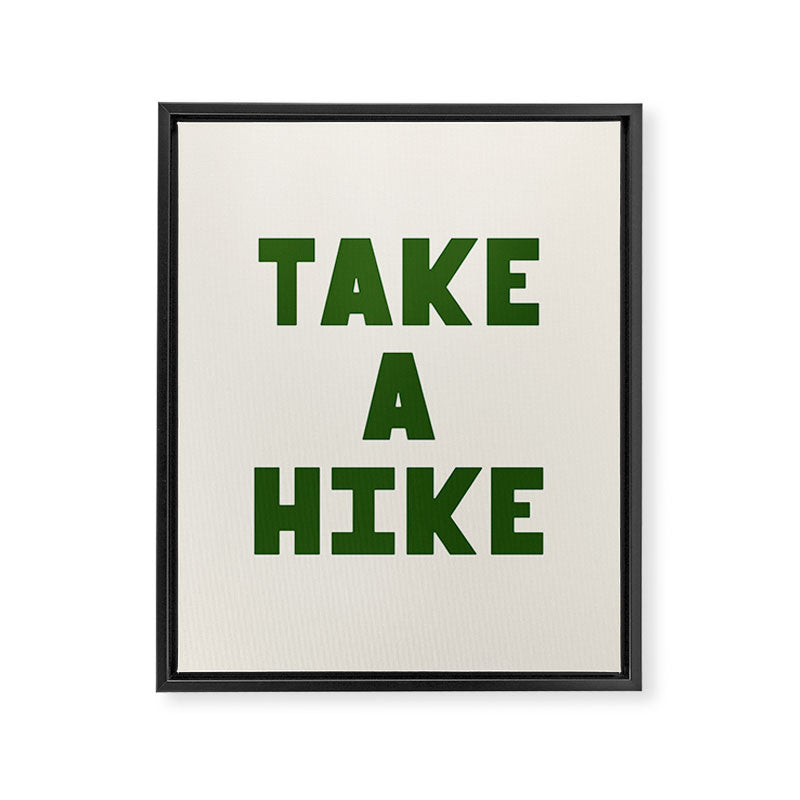Take a Hike in Green and Beige Framed Canvas Print Gallery Image 6