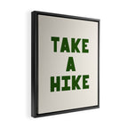Take a Hike in Green and Beige Framed Canvas Print Gallery Image 2