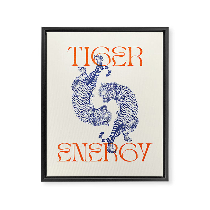 Tiger Energy Framed Canvas Print Gallery Image 1