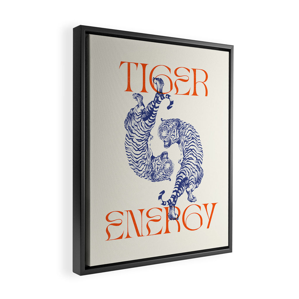 Tiger Energy Framed Canvas Print Gallery Image 2