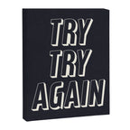 Try Try Again - Black and White Canvas Print Gallery Image 6