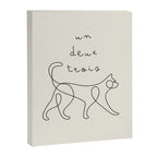 Un Deux Trois Cat / Minimalist Line Drawing Canvas Print Gallery Image 6