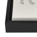 Un Deux Trois Cat / Minimalist Line Drawing Framed Canvas Print Gallery Image 3