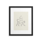 Un Deux Trois Cat / Minimalist Line Drawing Framed Art Print Gallery Image 5