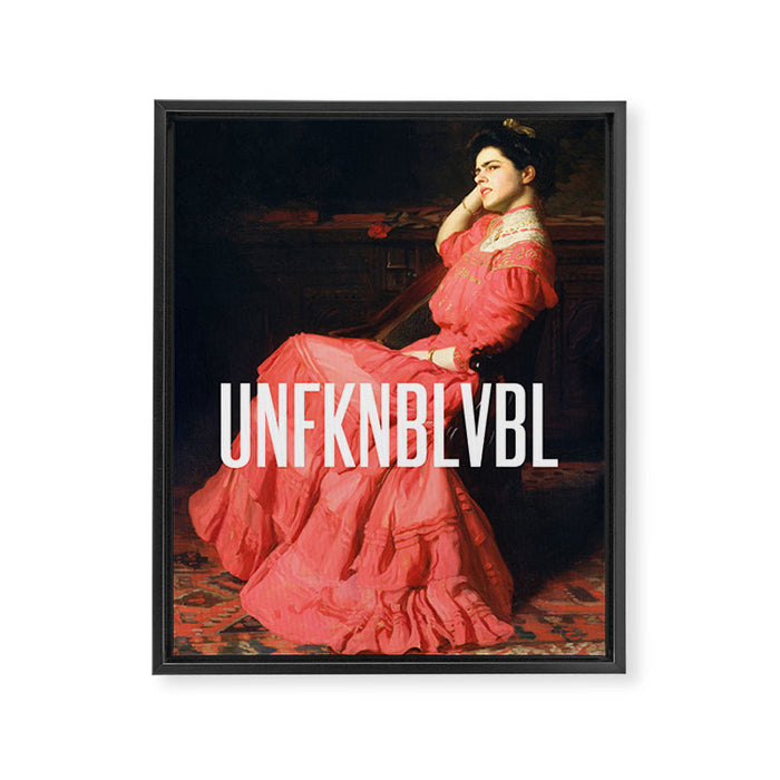 UNFKNBLVBL, Feminist Framed Canvas Print Gallery Image 1