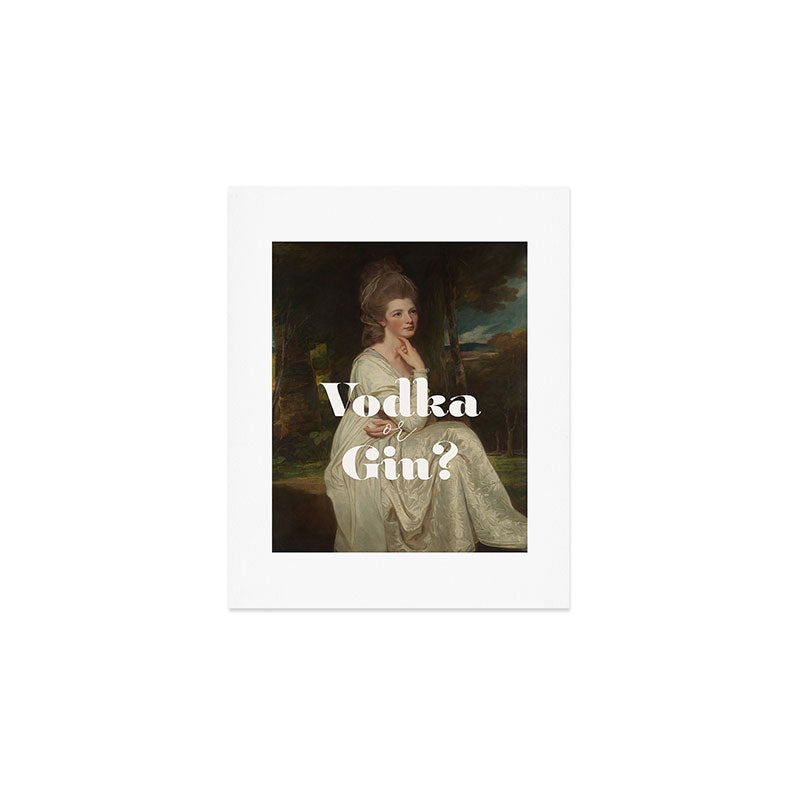 Vodka or Gin? Cocktail Bar Art Print Gallery Image 1