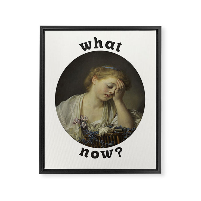 What Now? Framed Canvas Print Gallery Image 1