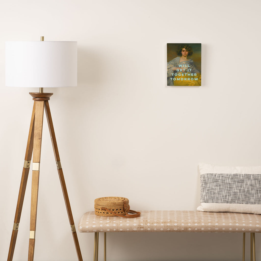 Will Get It Together Tomorrow - Motivational Wall Art, Typography Canvas Print Gallery Image 2